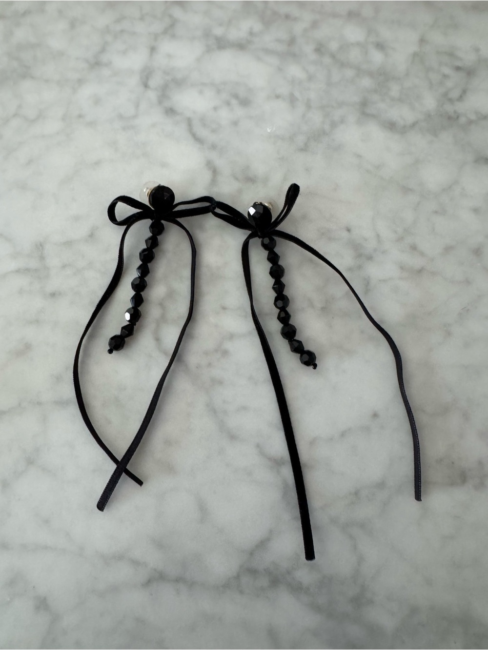 Mercedes Salazar Ribbon Drop Earrings with Bead Tassels